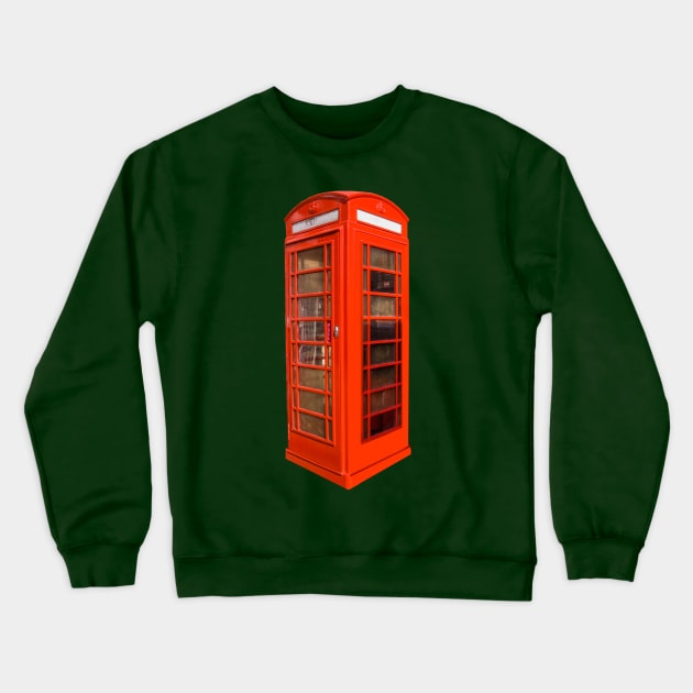 English Red Phonebox Crewneck Sweatshirt by dalyndigaital2@gmail.com